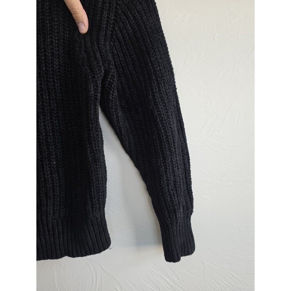 Wilfred Aritzia Black Essential Chenille Knit Pullover Sweater Size XS Holiday - Picture 4 of 10